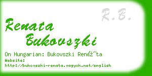 renata bukovszki business card